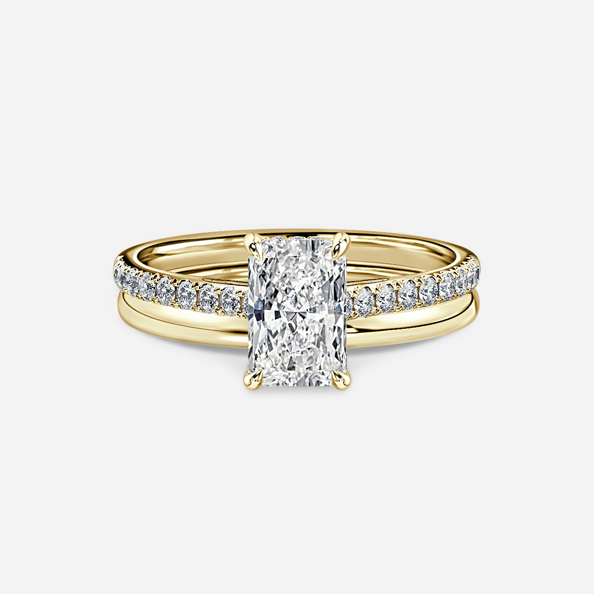 Aisha Plain Band Bridal Set
