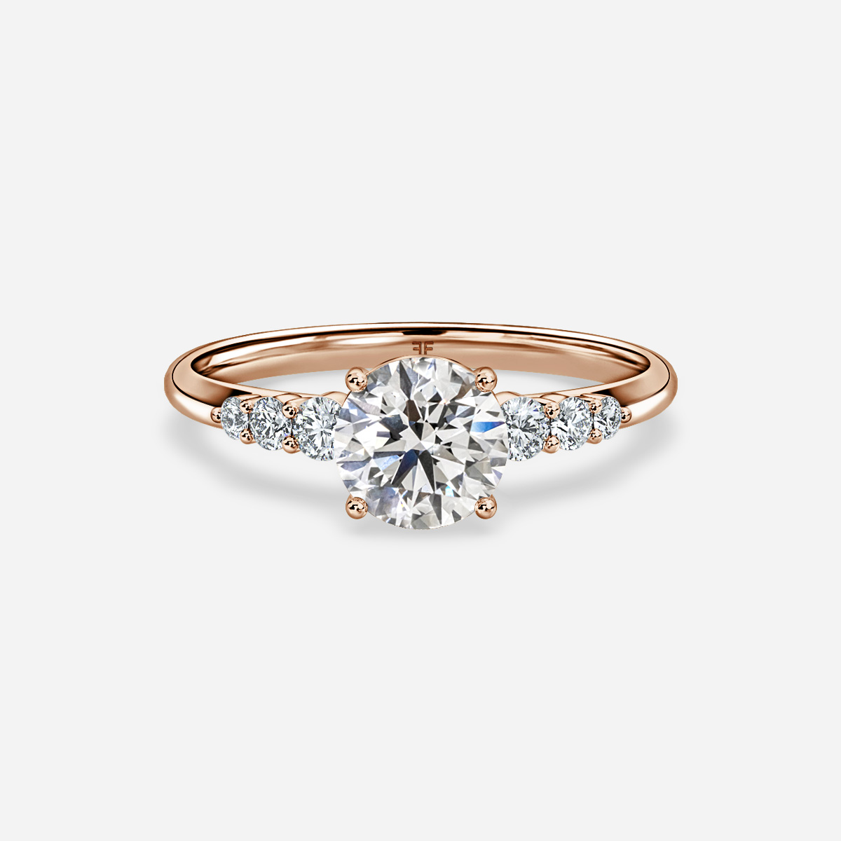 Rose Gold Seven Diamond store Ring - US7