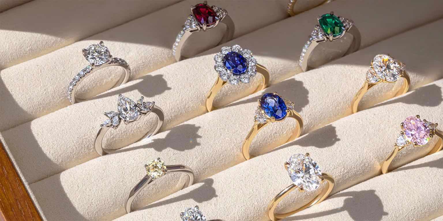 9 carat oval diamond ring