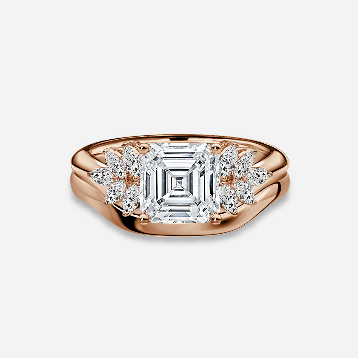 Anastasia Plain Band Bridal Set