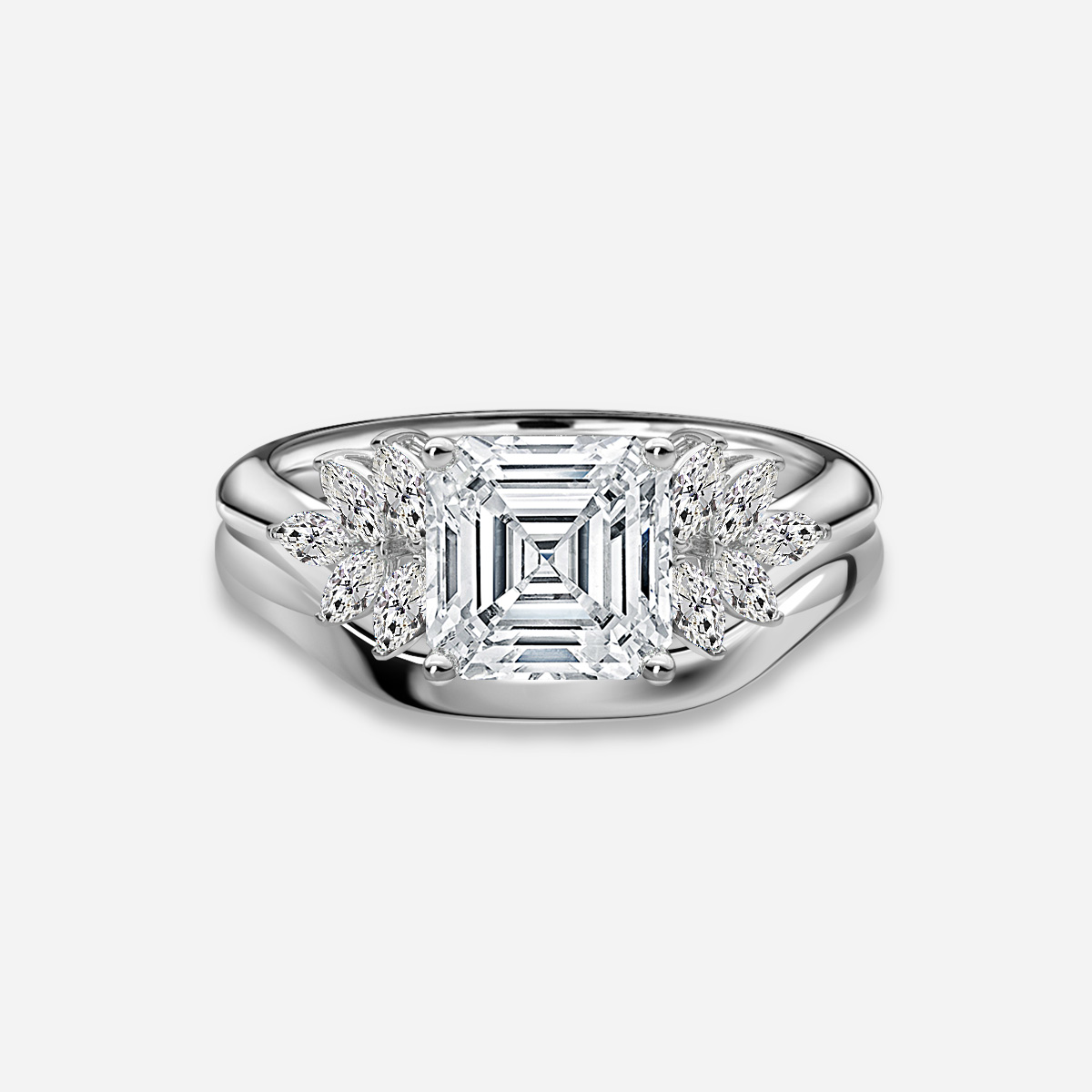 Anastasia Plain Band Bridal Set