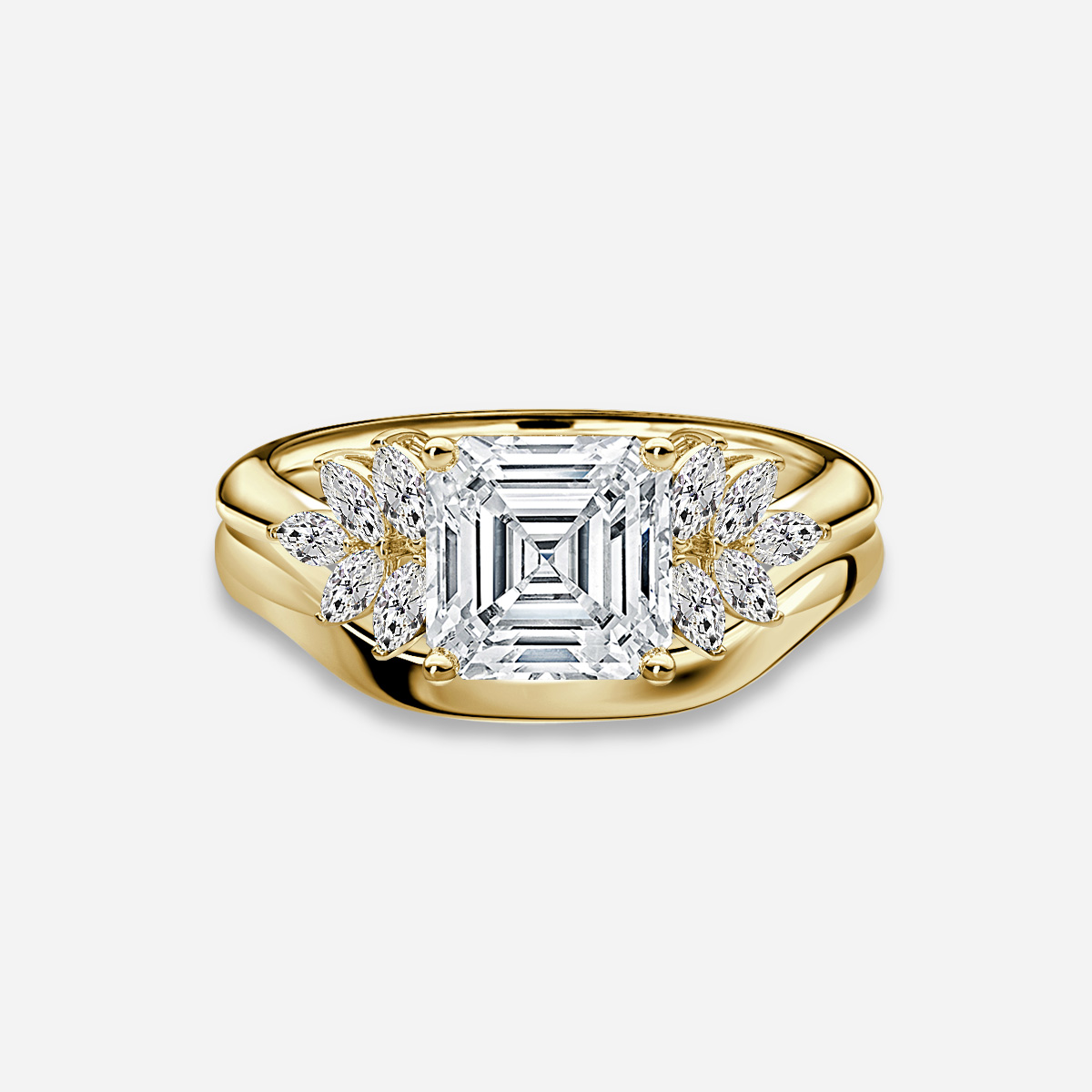 Anastasia Plain Band Bridal Set