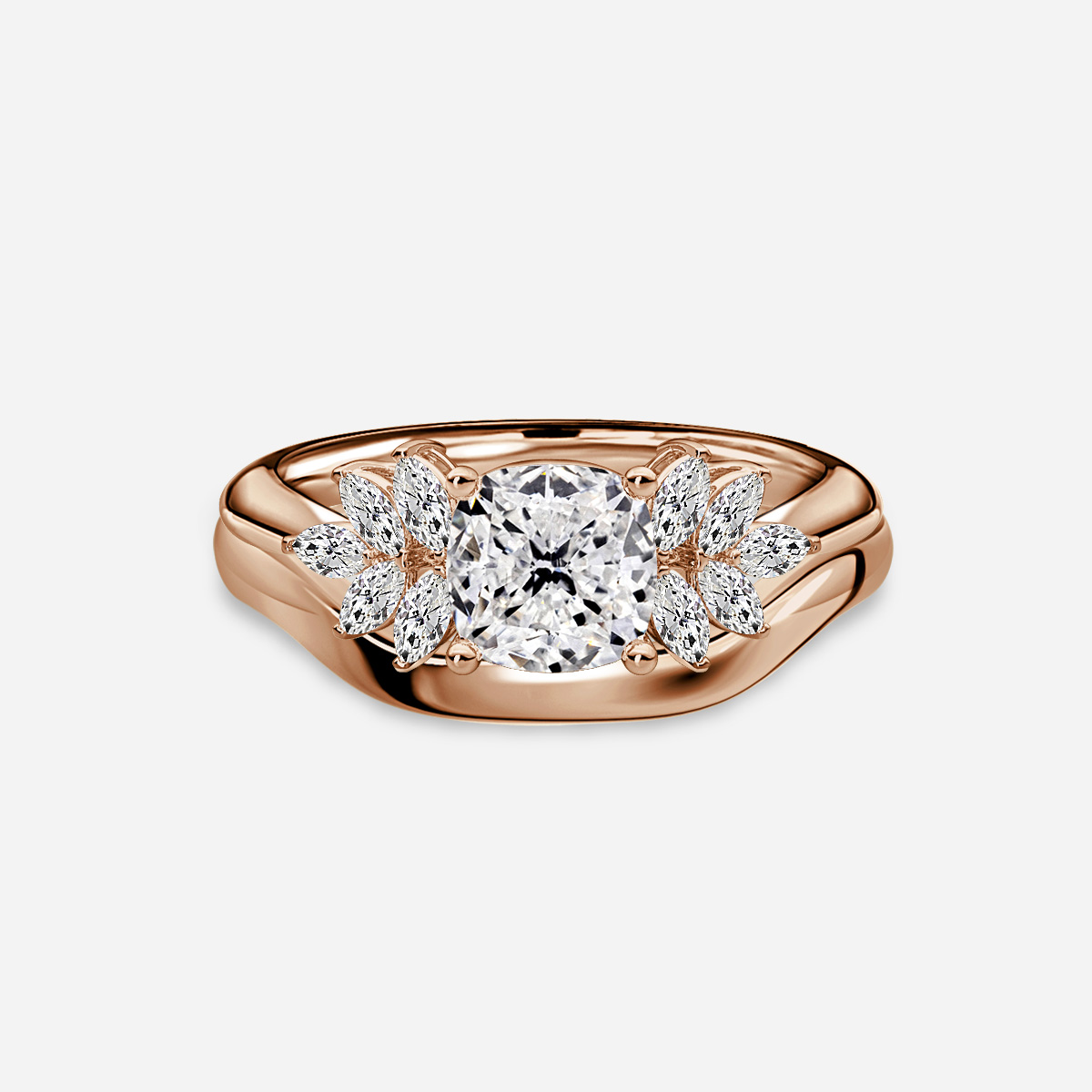 Anastasia Plain Band Bridal Set