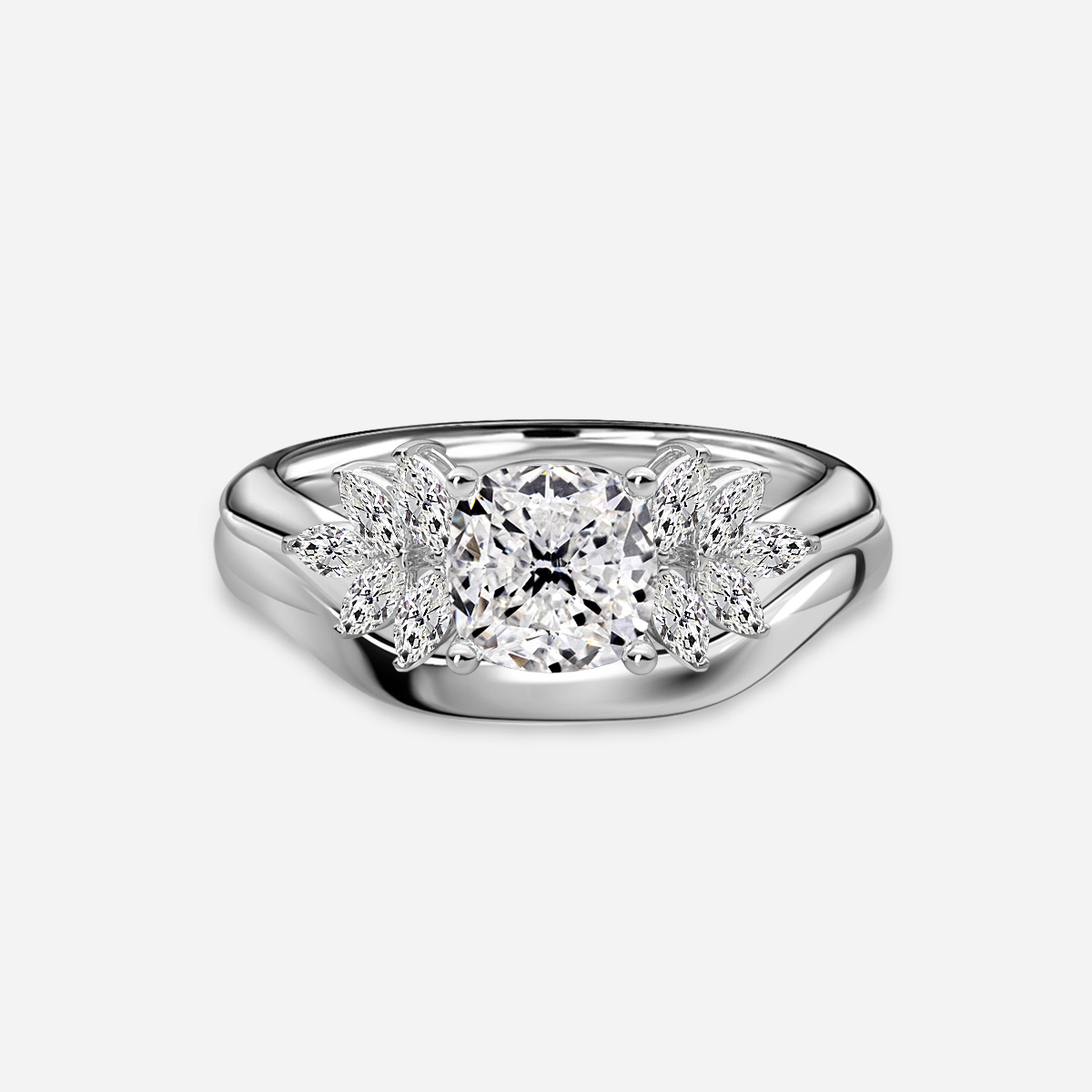Anastasia Plain Band Bridal Set