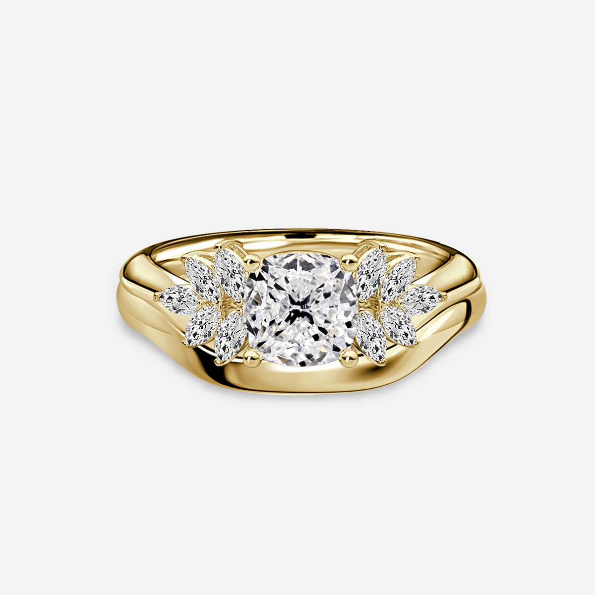 Anastasia Plain Band Bridal Set