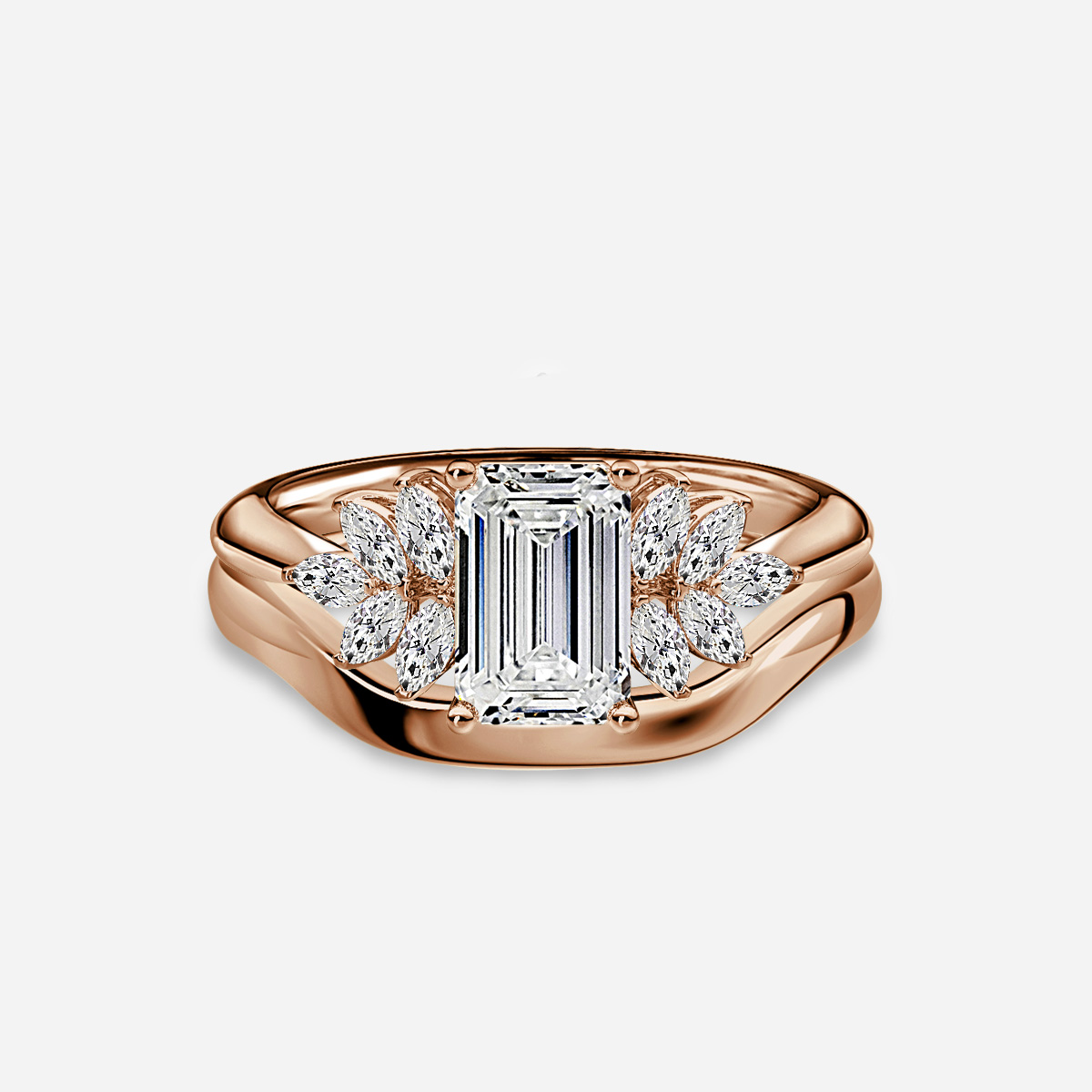 Anastasia Plain Band Bridal Set