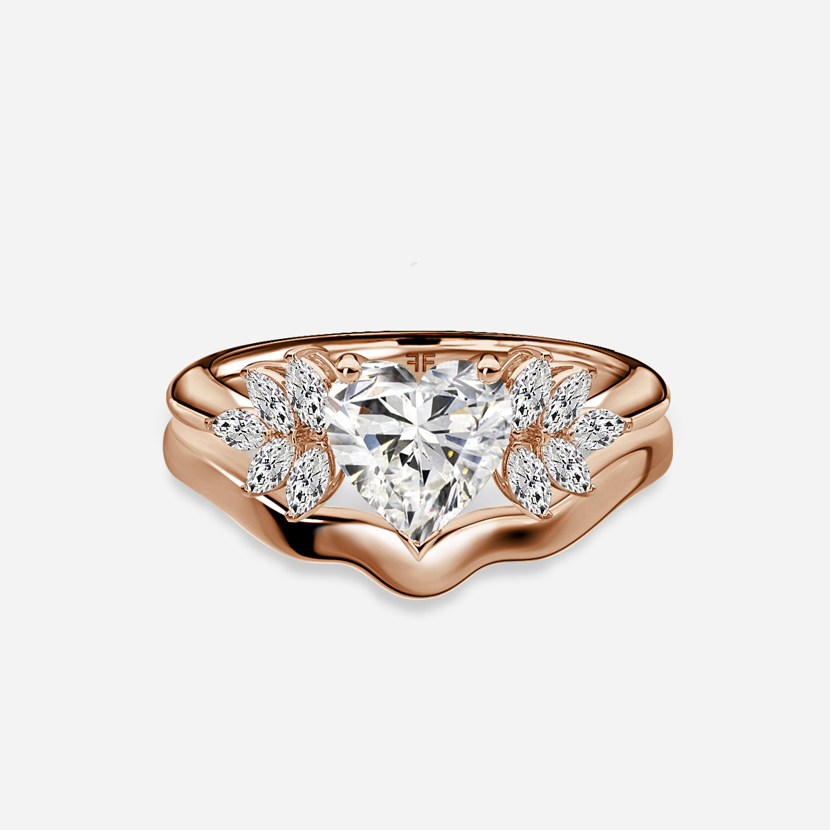 Anastasia Plain Band Bridal Set