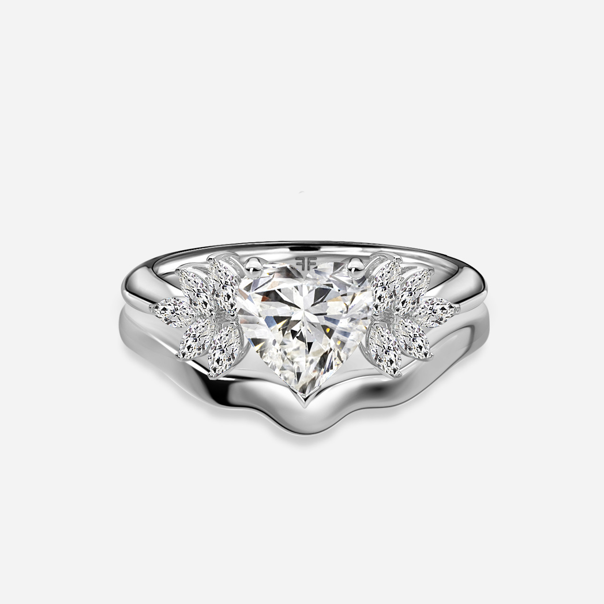 Anastasia Plain Band Bridal Set