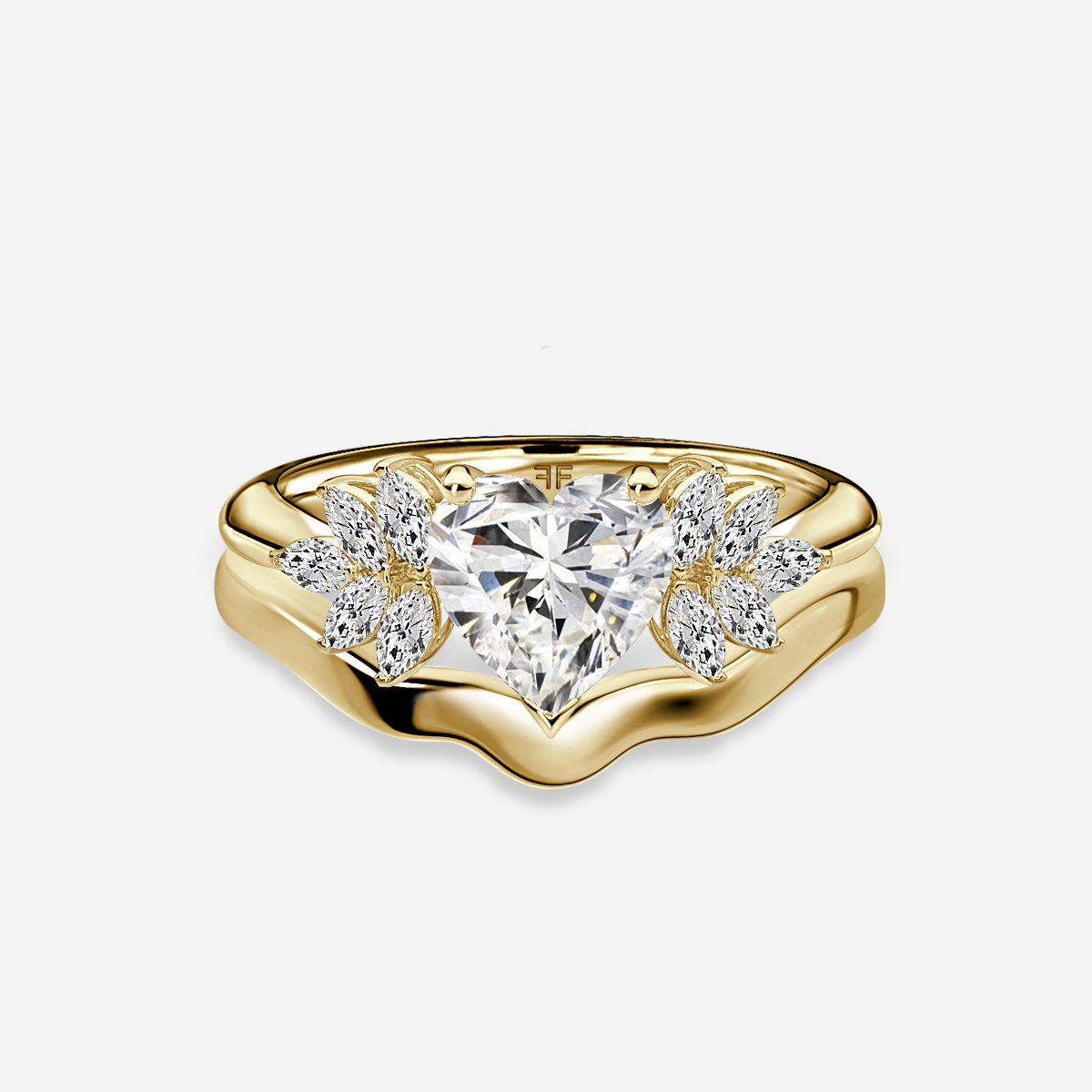 Anastasia Plain Band Bridal Set