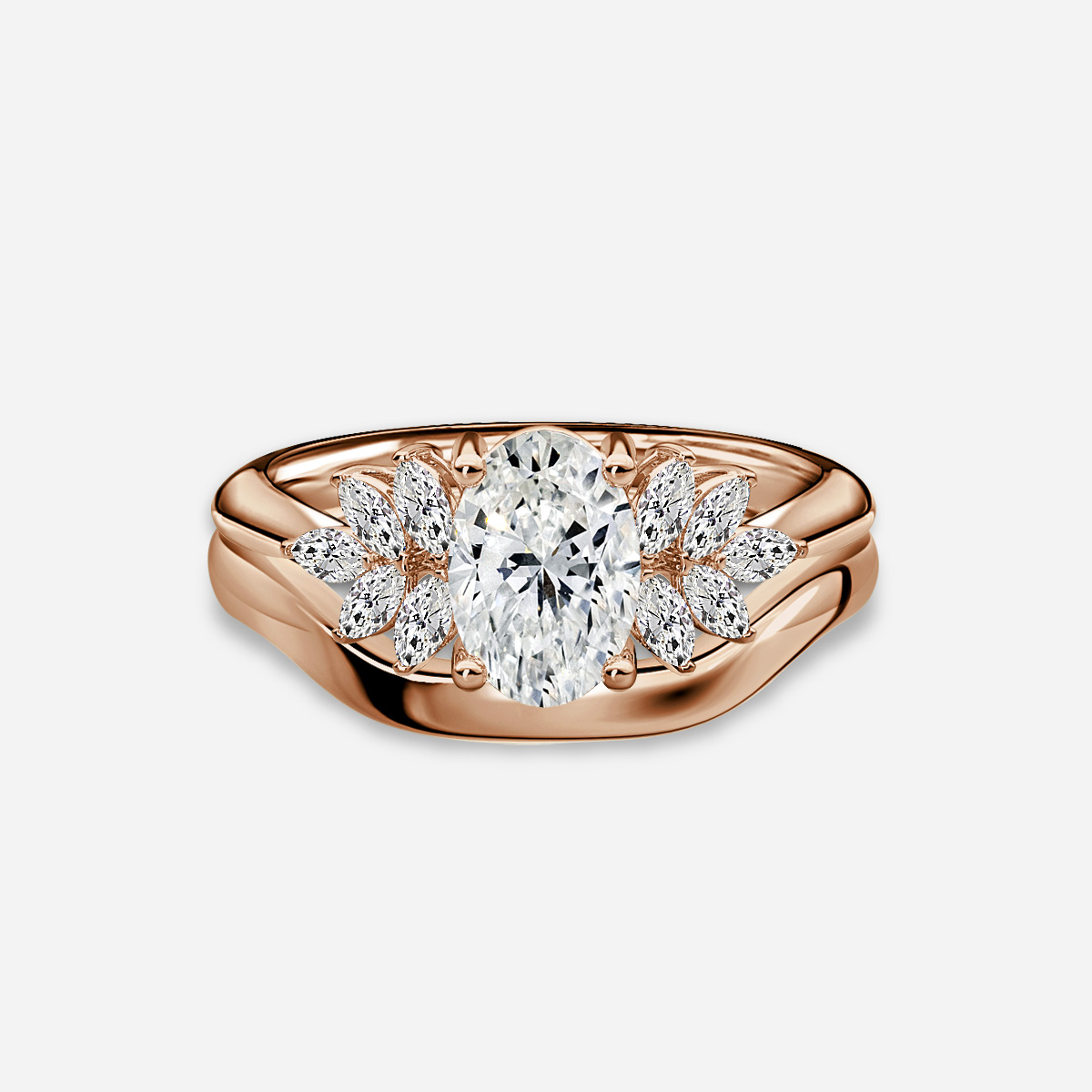Anastasia Plain Band Bridal Set
