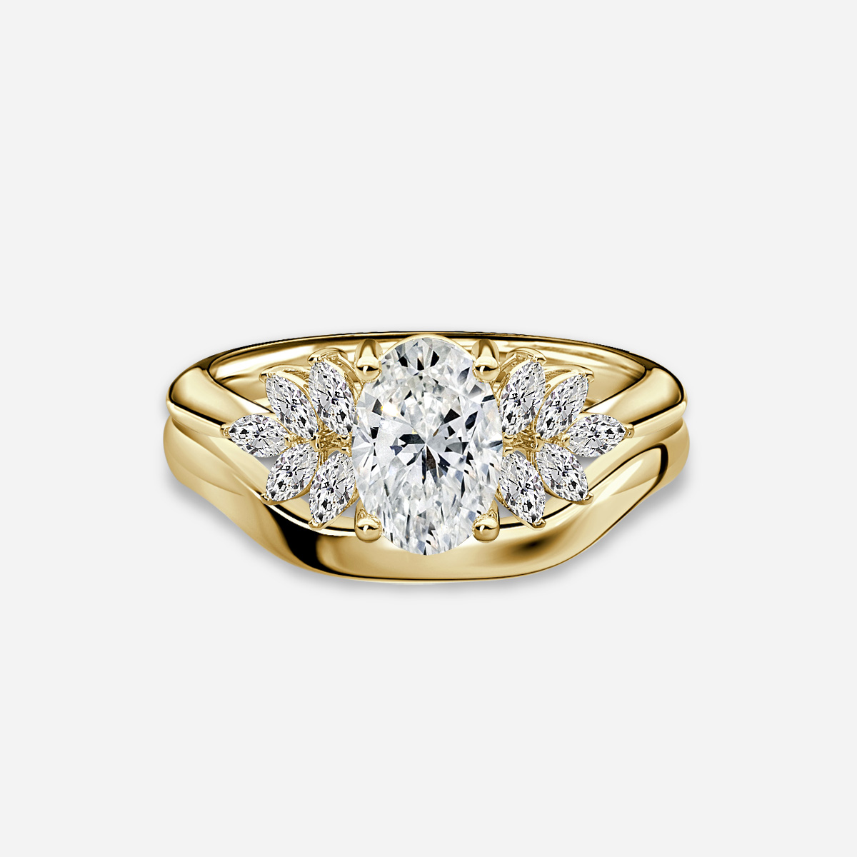 Anastasia Plain Band Bridal Set