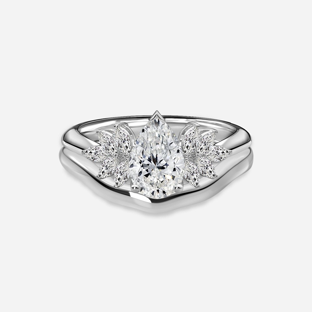 Anastasia Plain Band Bridal Set