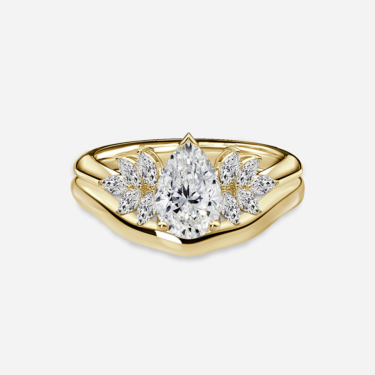 Anastasia Plain Band Bridal Set
