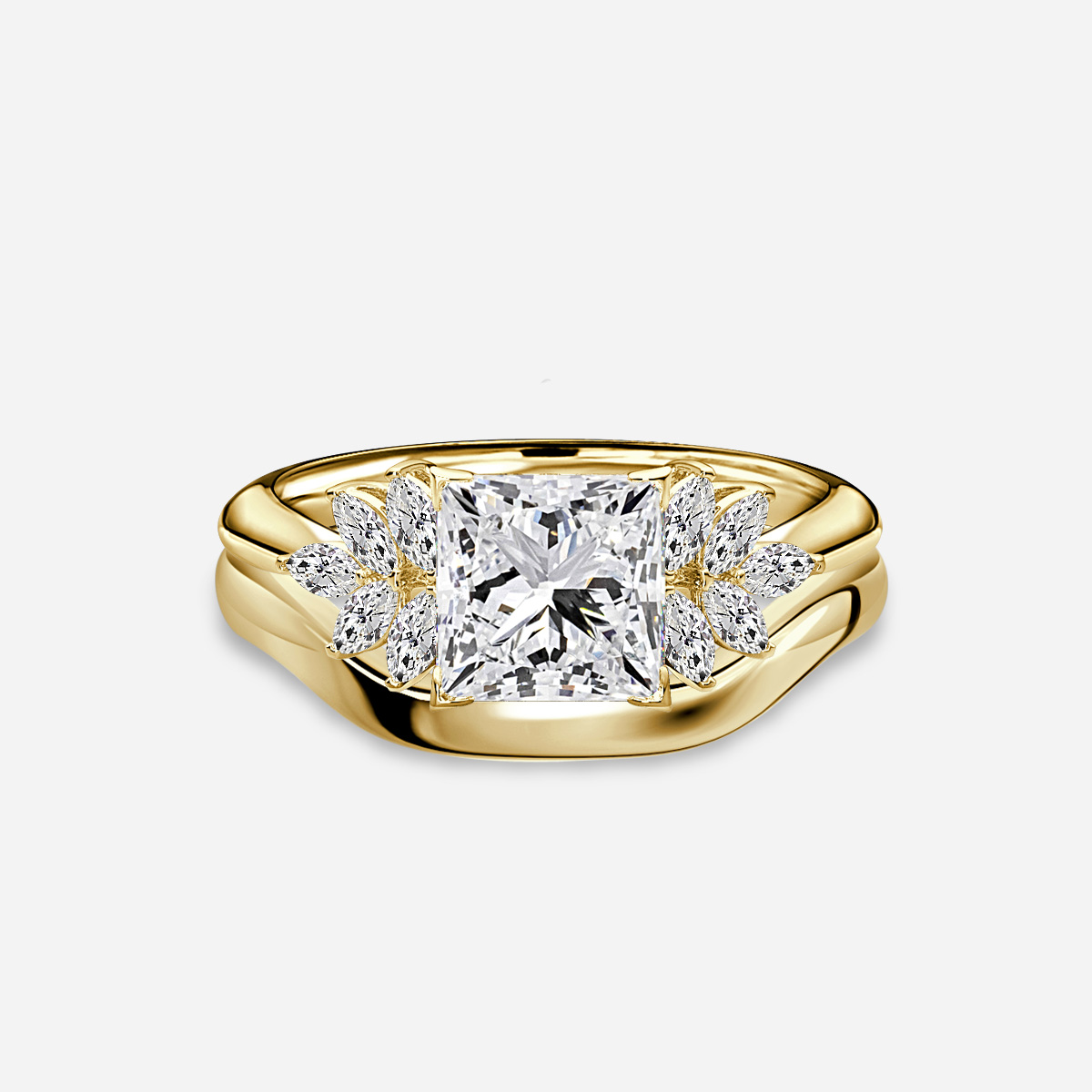Anastasia Plain Band Bridal Set