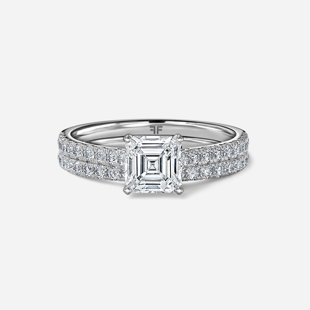 Avery Pavé Band Bridal Set