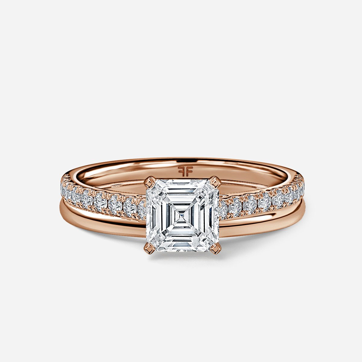 Avery Plain Band Bridal Set