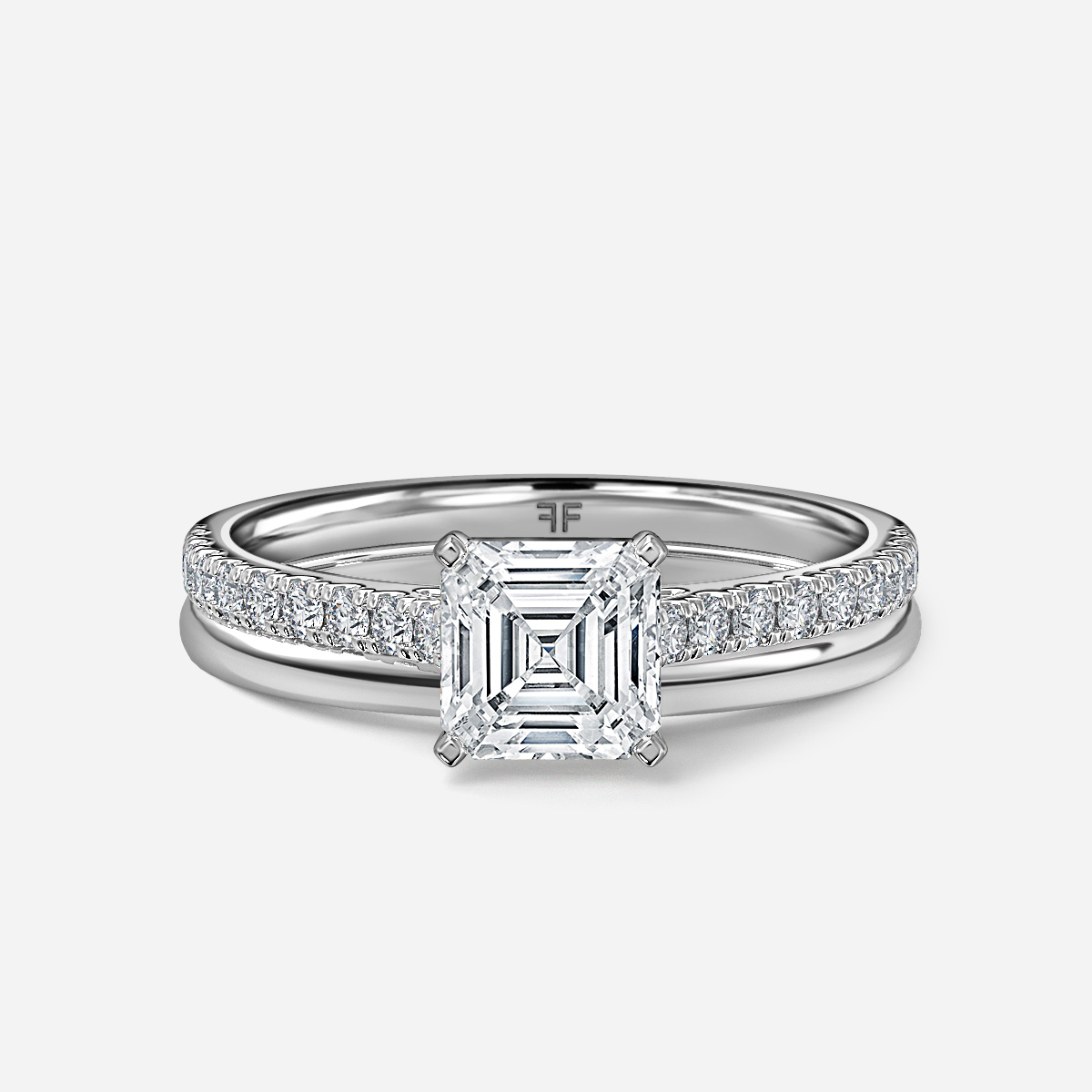 Avery Plain Band Bridal Set