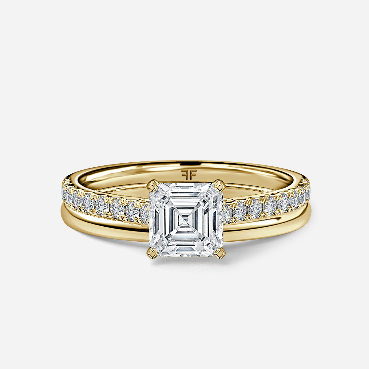 Avery Plain Band Bridal Set