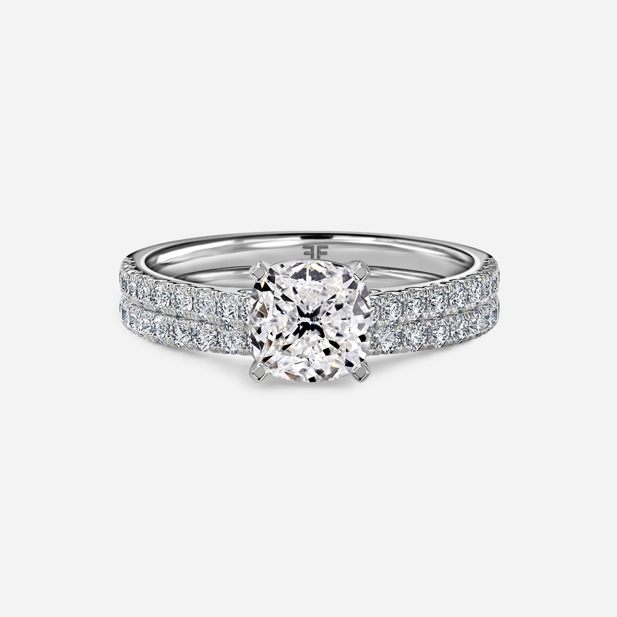 Avery Pavé Band Bridal Set