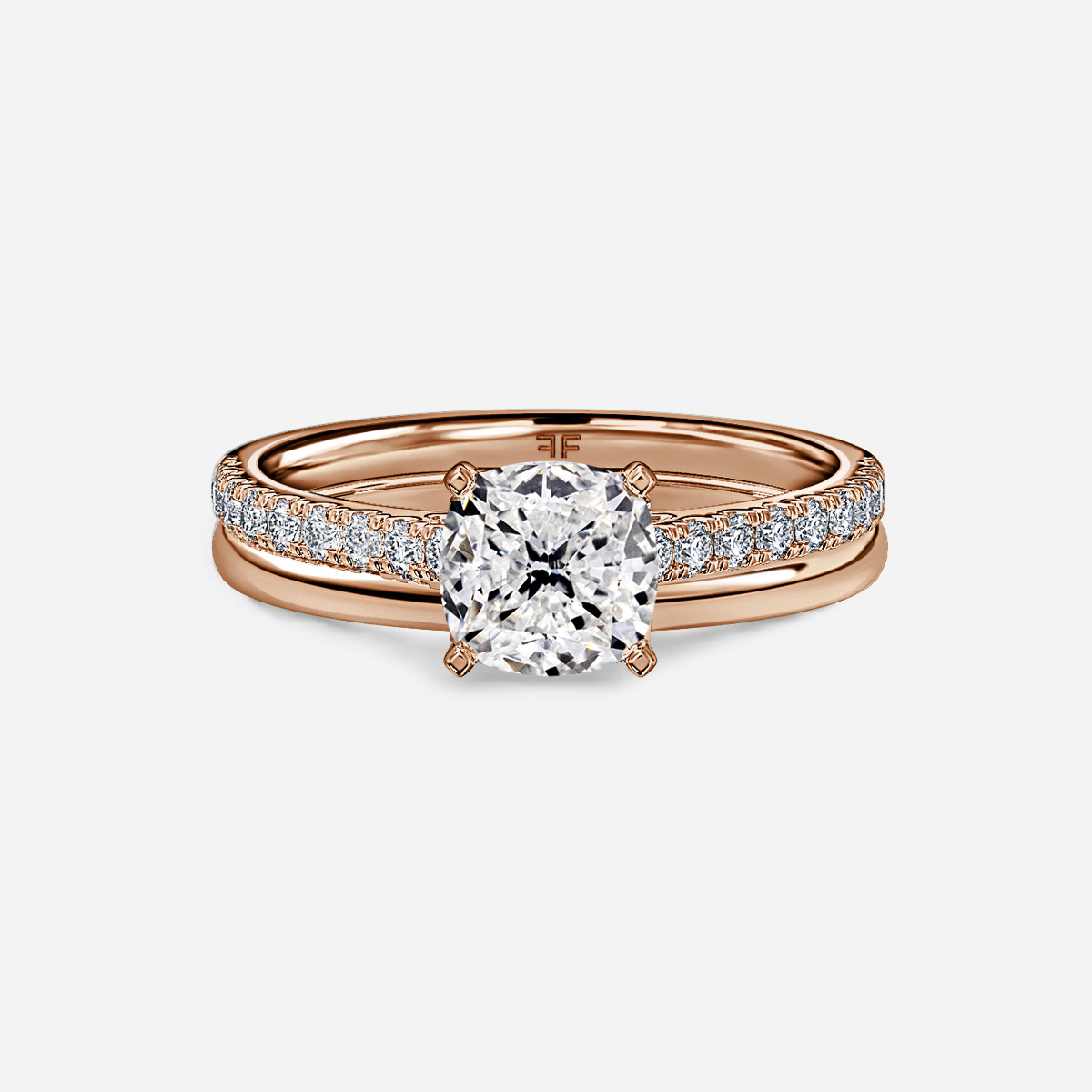 Avery Plain Band Bridal Set