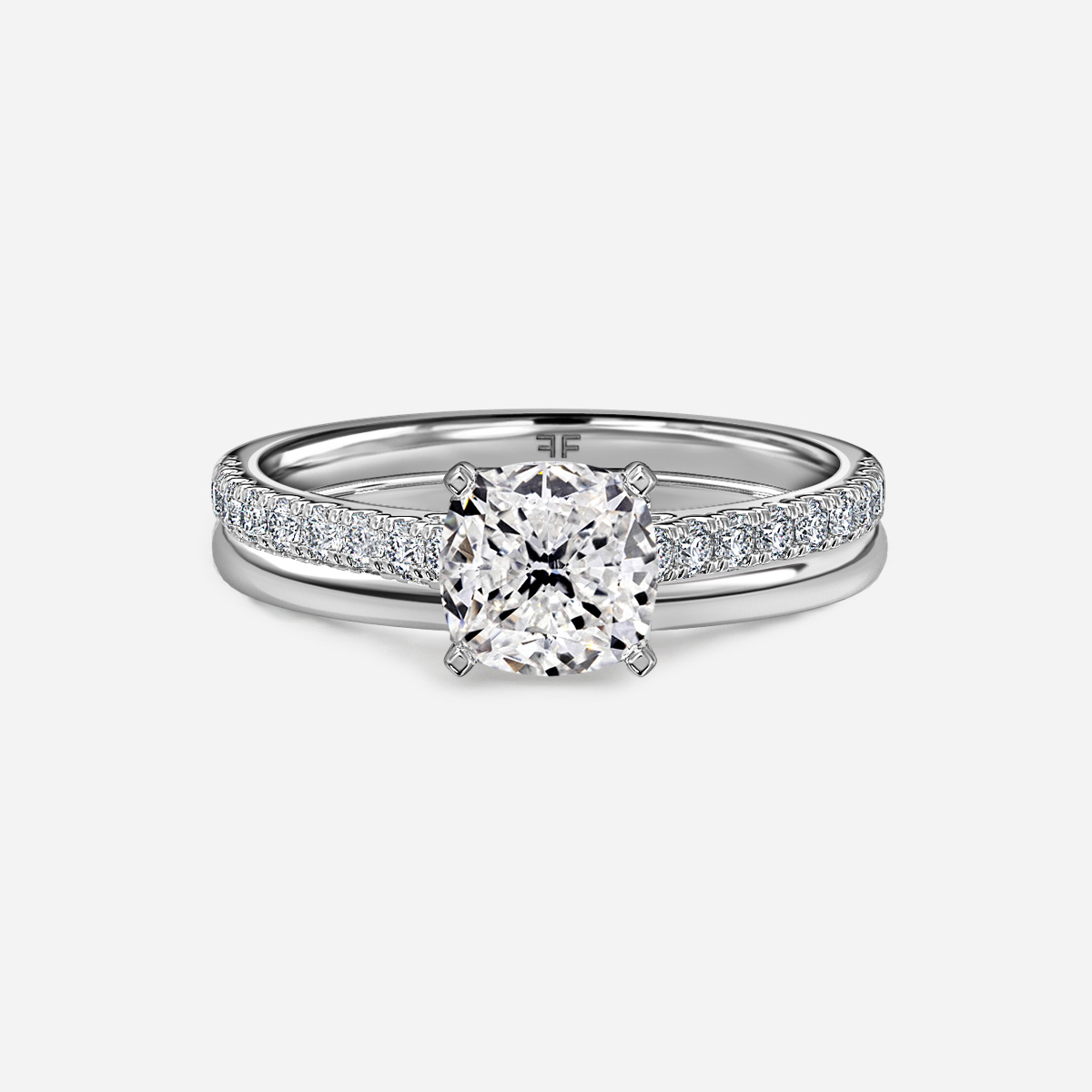 Avery Plain Band Bridal Set