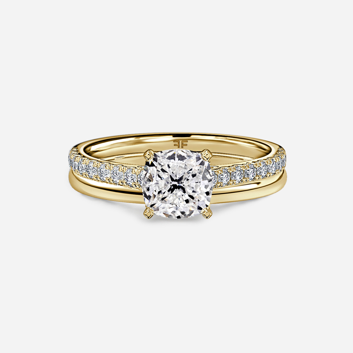 Avery Plain Band Bridal Set