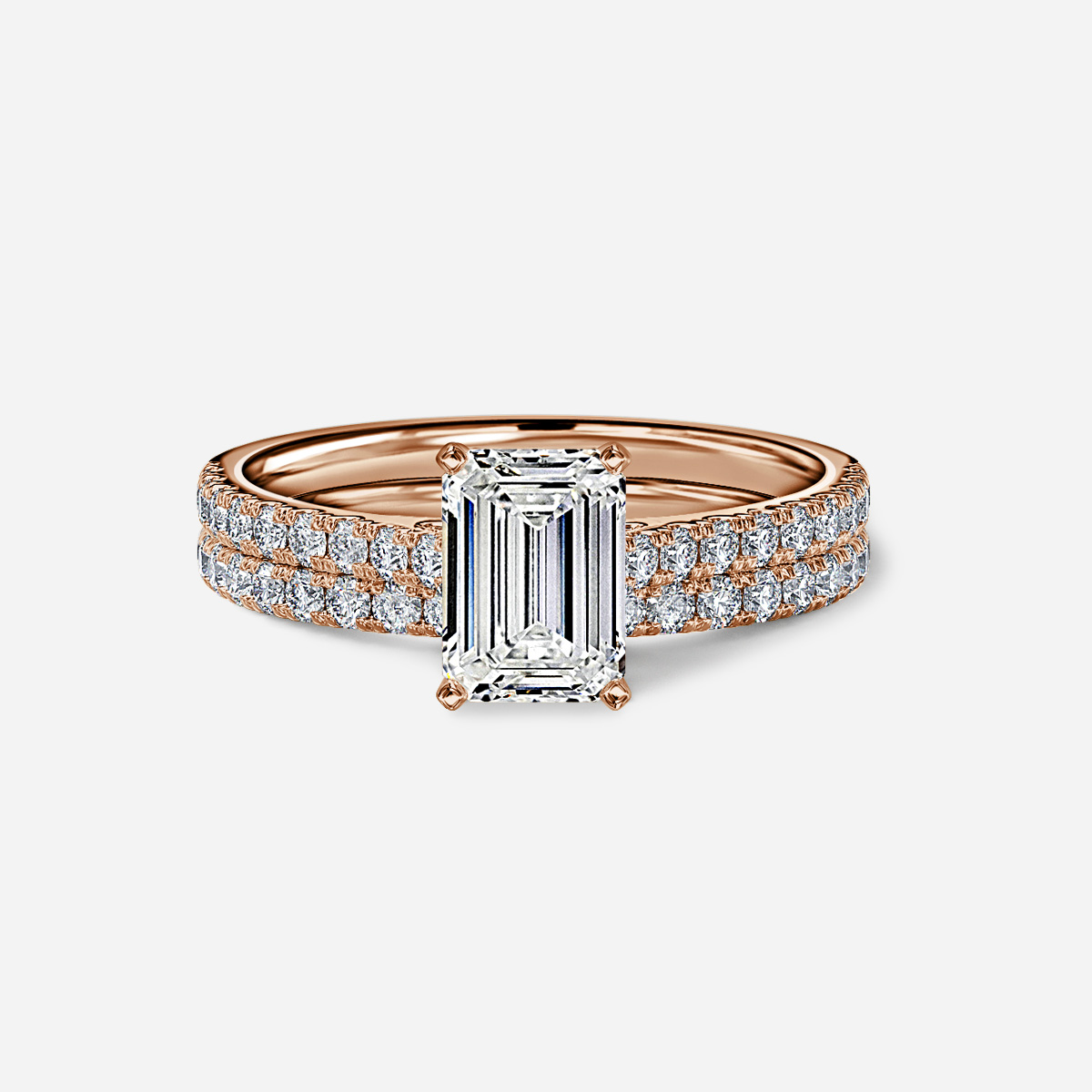 Avery Pavé Band Bridal Set