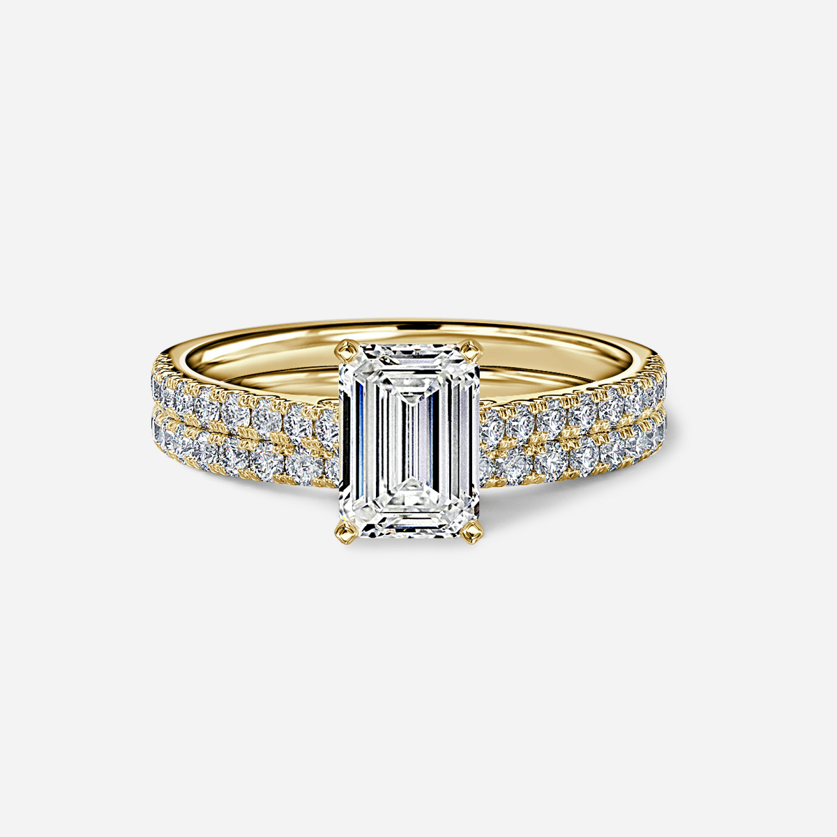 Avery Pavé Band Bridal Set