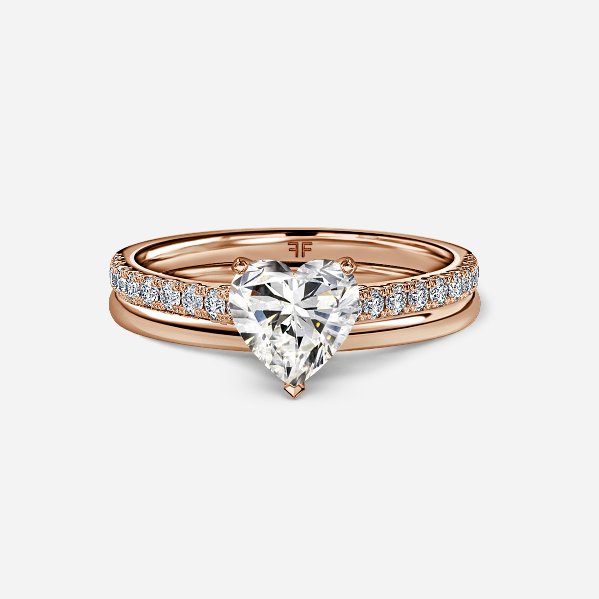 Avery Plain Band Bridal Set
