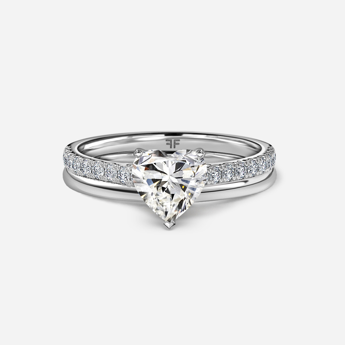 Avery Plain Band Bridal Set