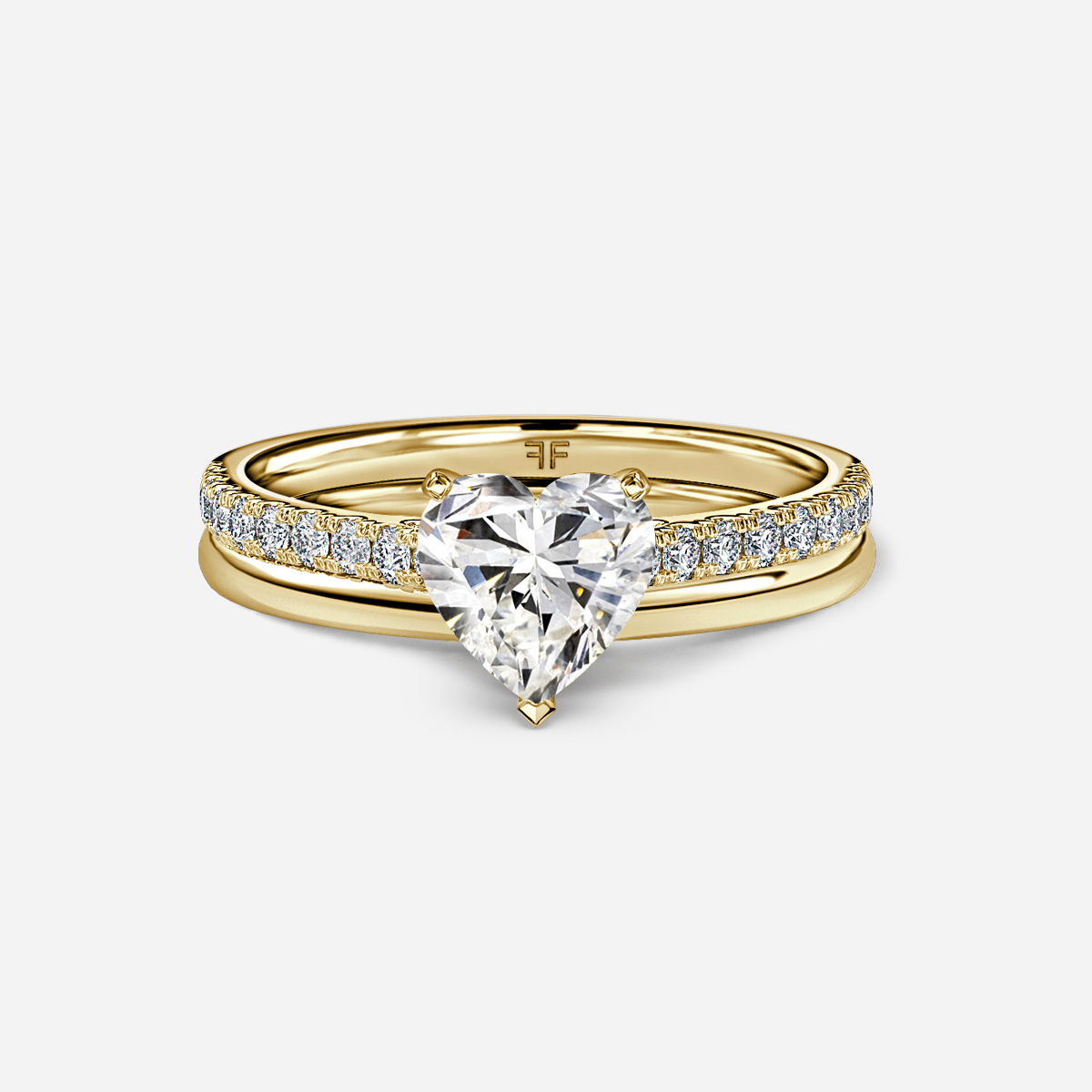 Avery Plain Band Bridal Set