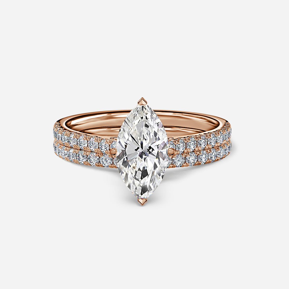 Avery Pavé Band Bridal Set