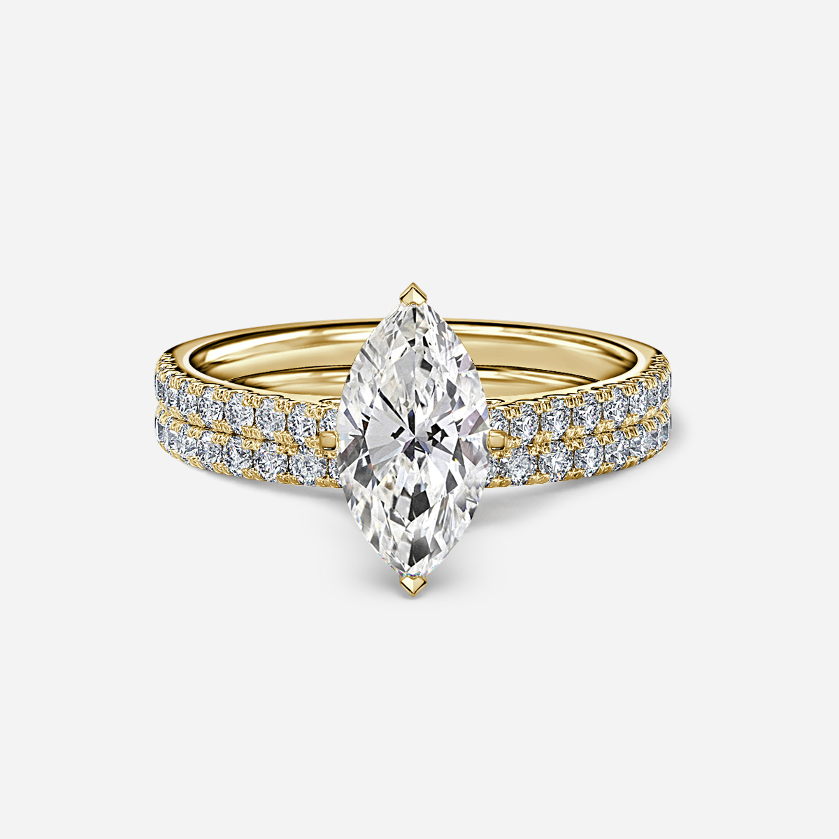 Avery Pavé Band Bridal Set