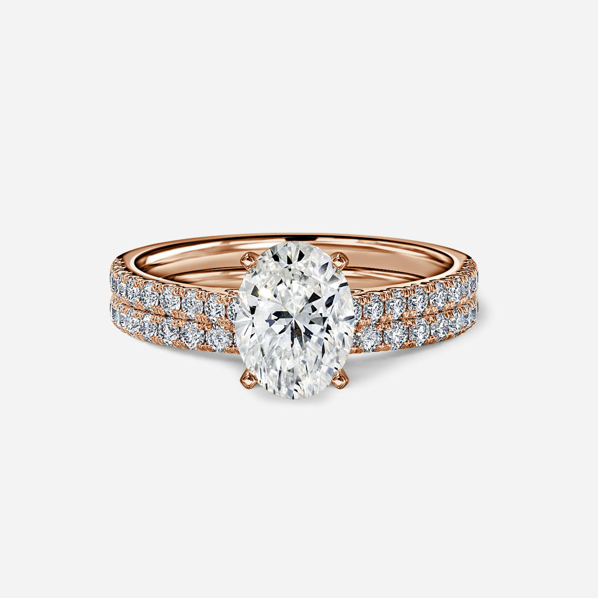Avery Pavé Band Bridal Set