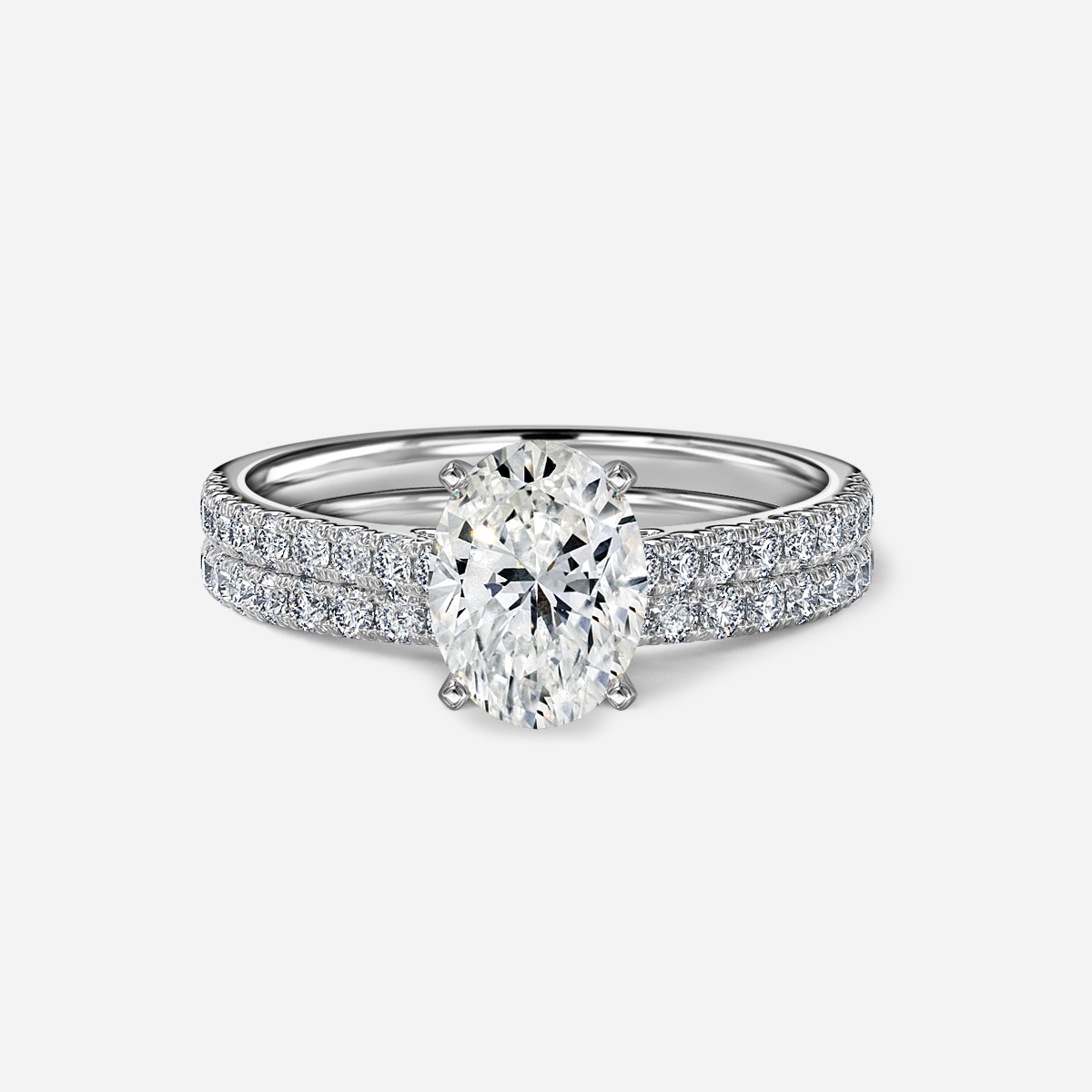 Avery Pavé Band Bridal Set