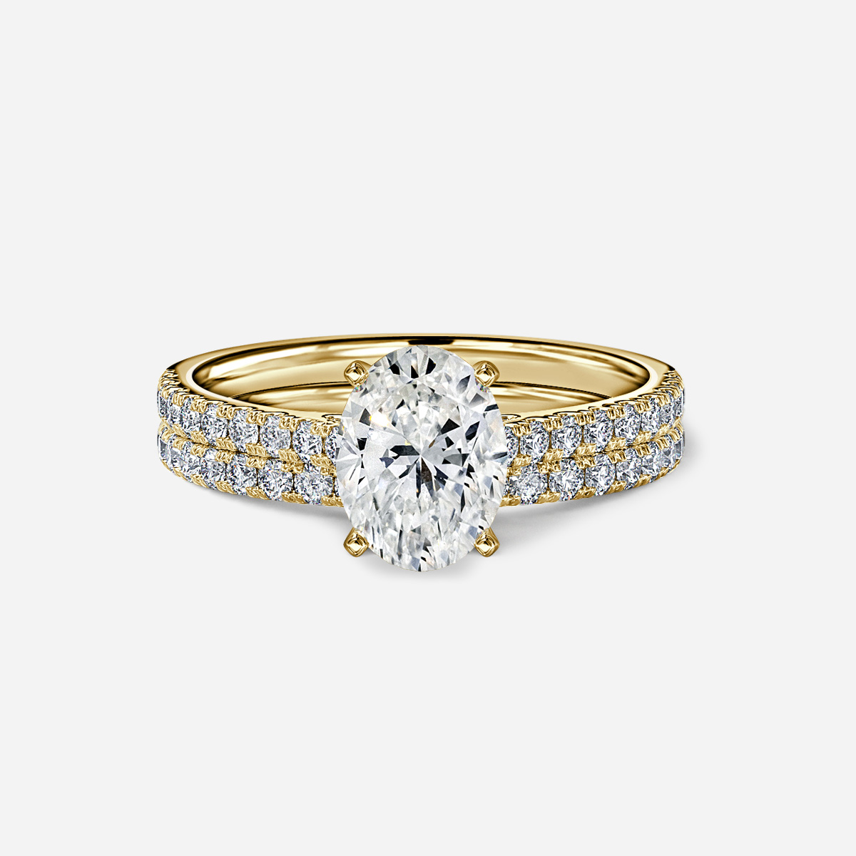 Avery Pavé Band Bridal Set
