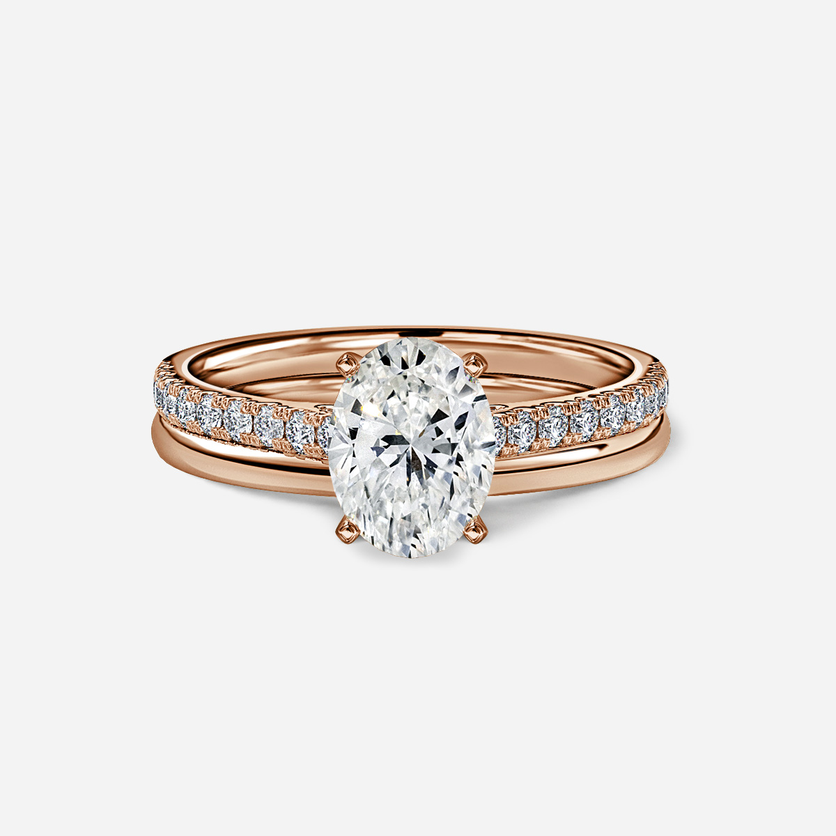 Avery Plain Band Bridal Set