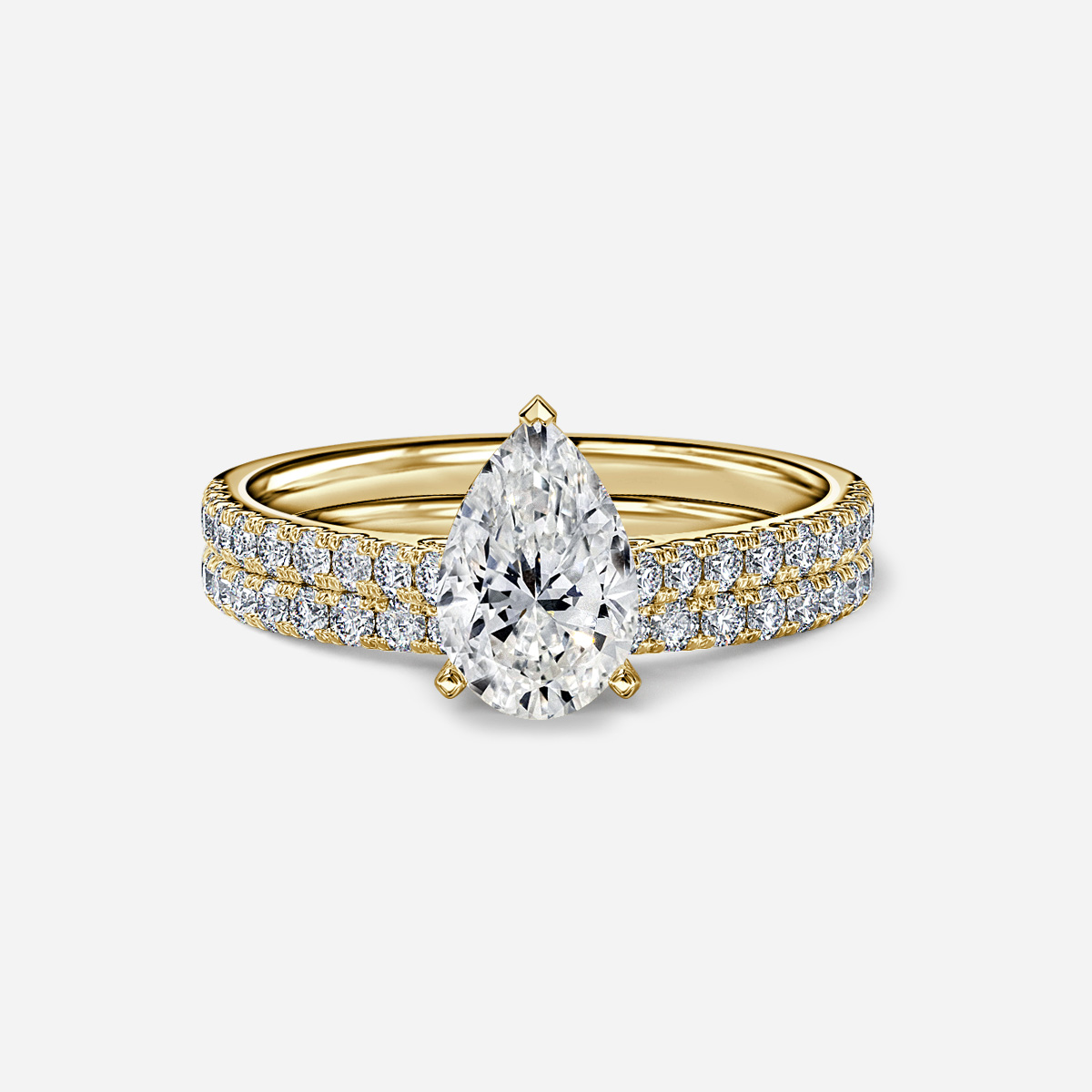 Avery Pavé Band Bridal Set