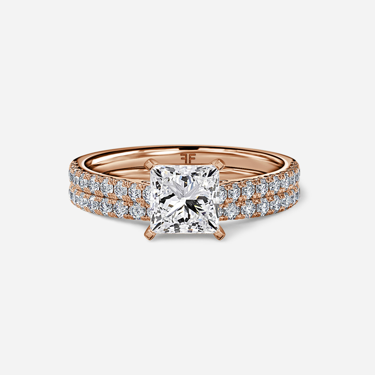 Avery Pavé Band Bridal Set