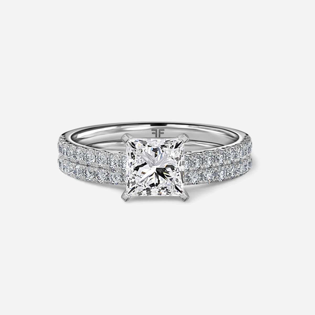 Avery Pavé Band Bridal Set