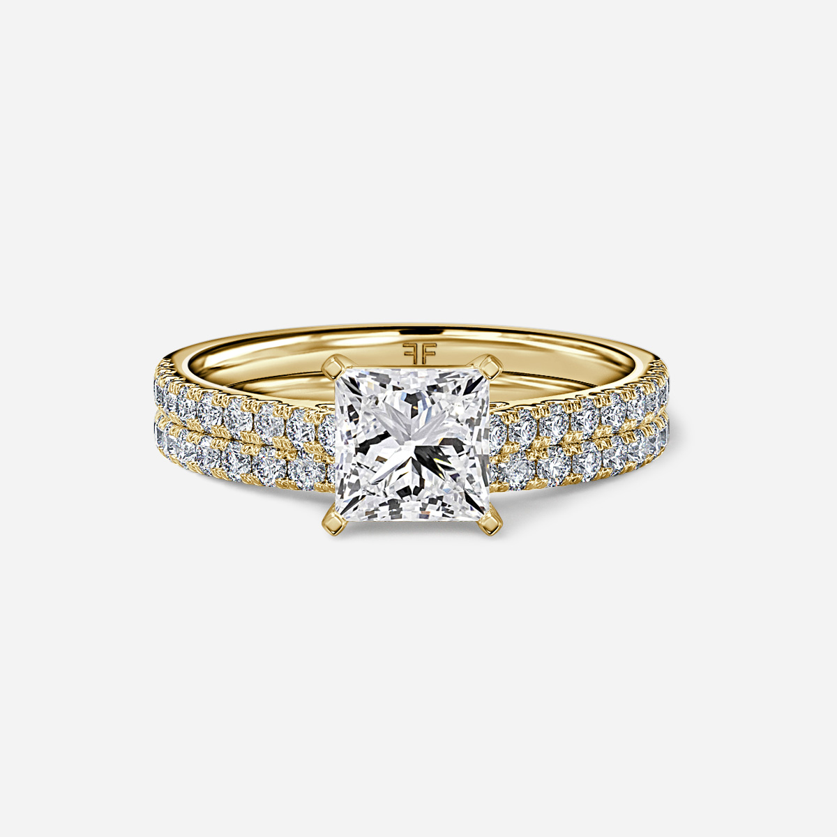Avery Pavé Band Bridal Set
