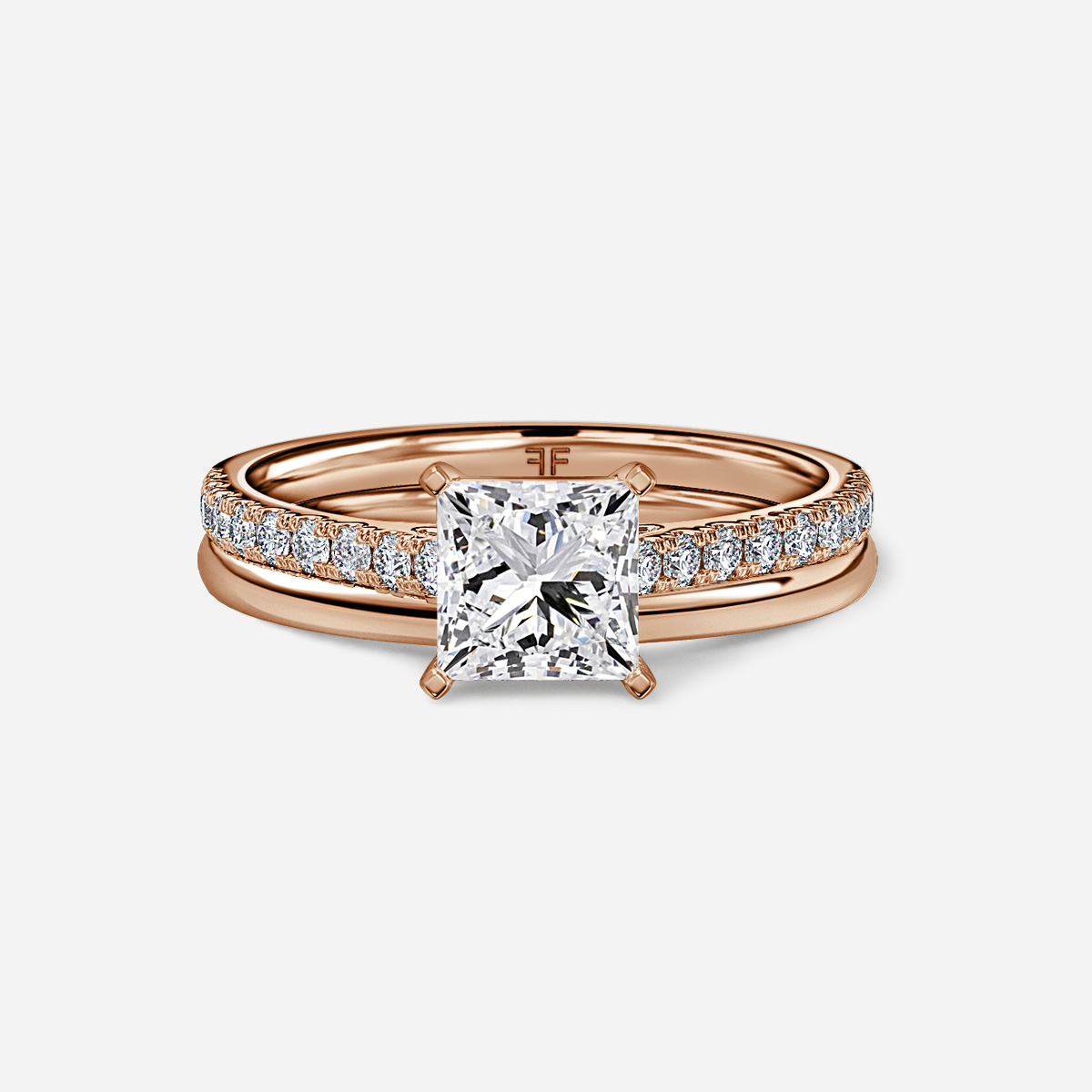 Avery Plain Band Bridal Set