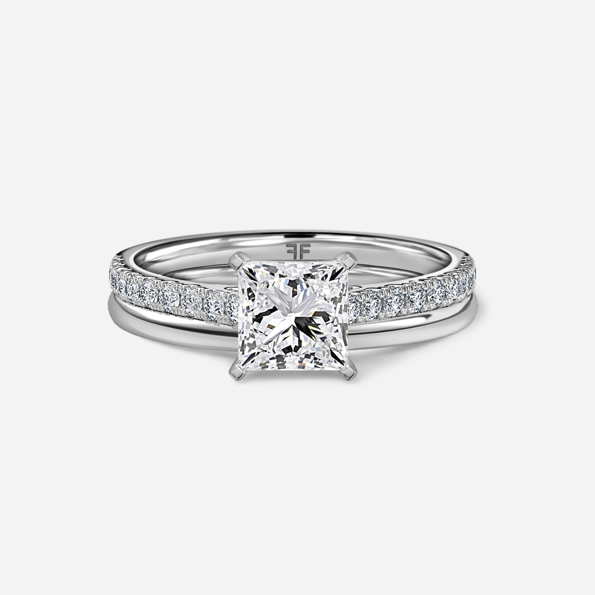 Avery Plain Band Bridal Set