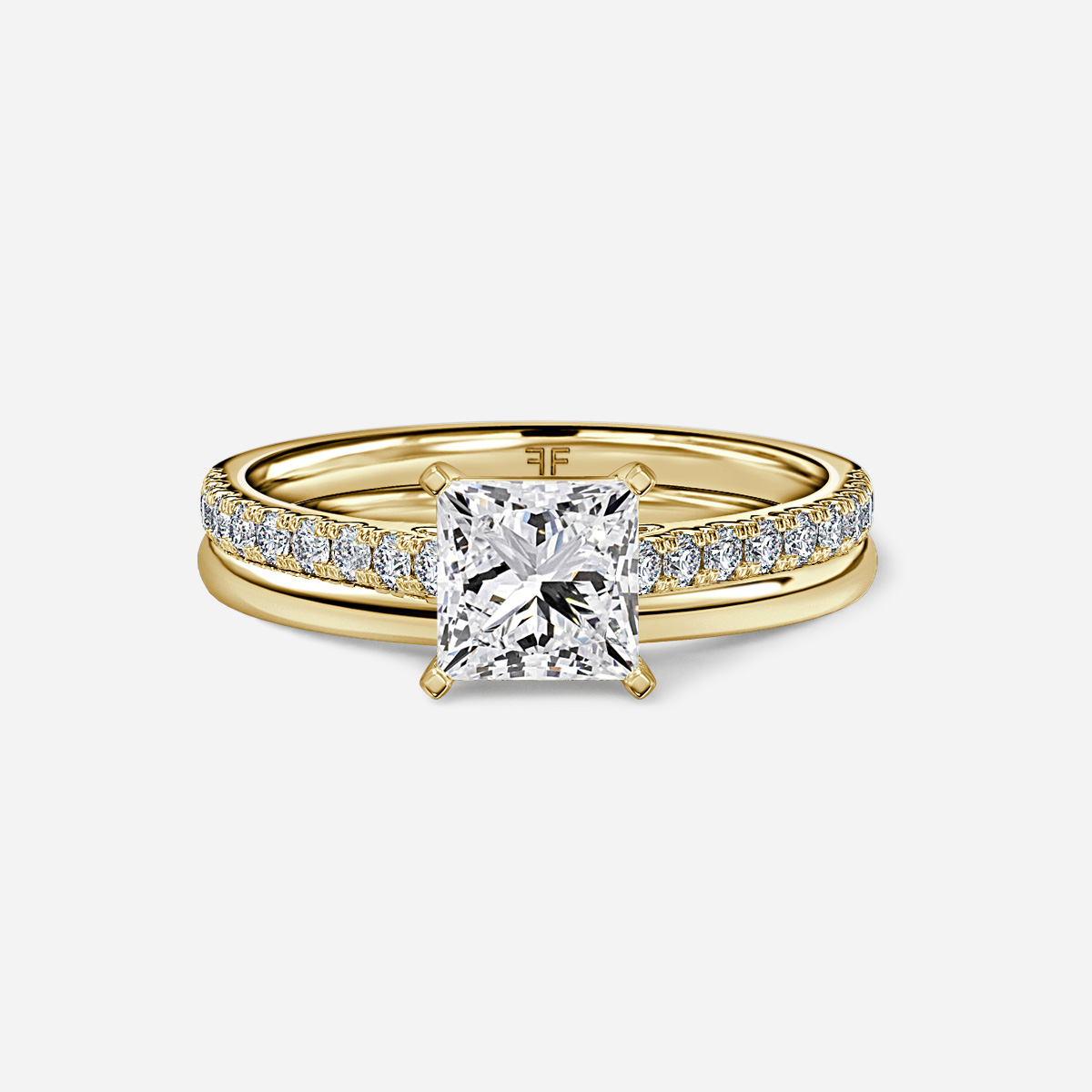 Avery Plain Band Bridal Set
