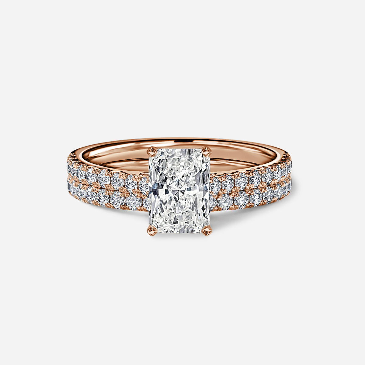 Avery Pavé Band Bridal Set