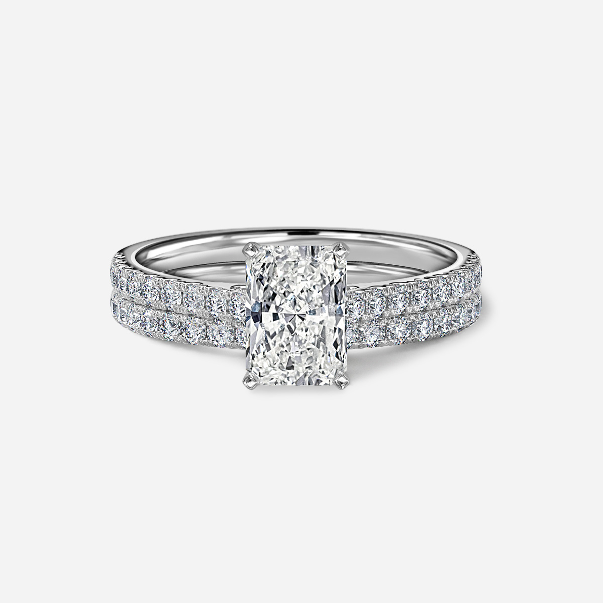 Avery Pavé Band Bridal Set
