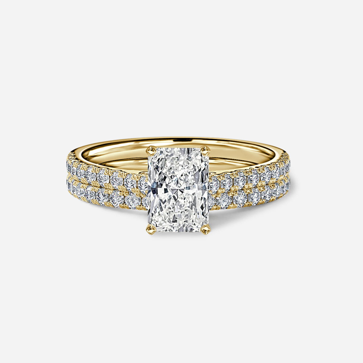 Avery Pavé Band Bridal Set