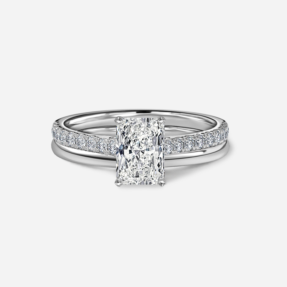 Avery Plain Band Bridal Set