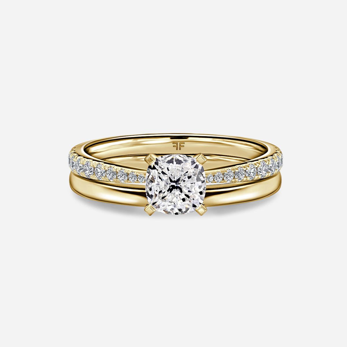 Firefly Plain Band Bridal Set