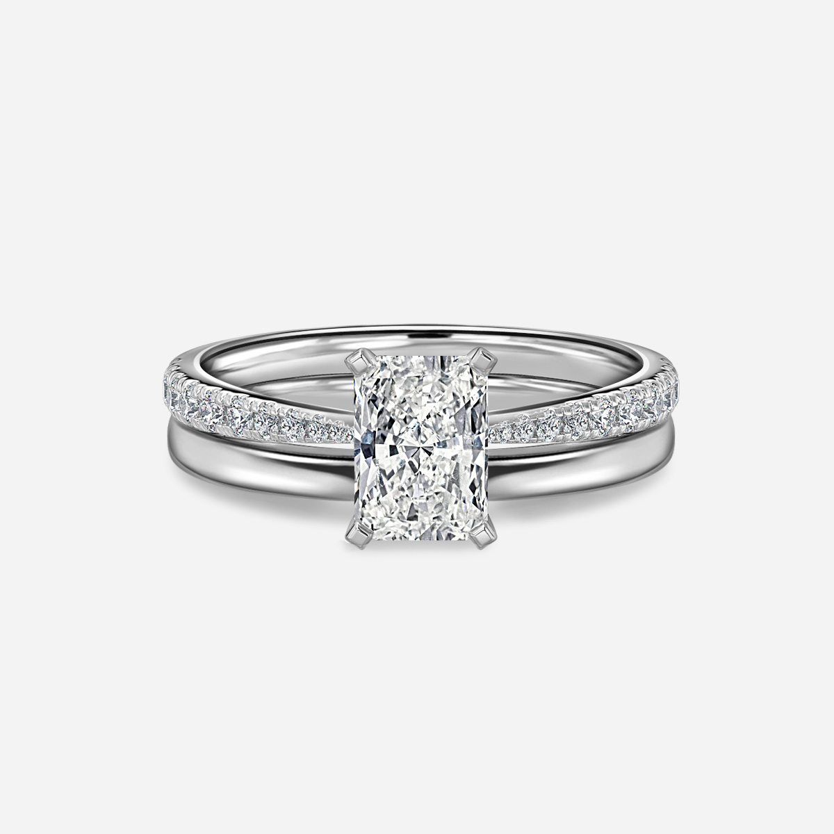 Firefly Plain Band Bridal Set